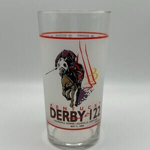 1996 Kentucky Derby Souvenir Churchill Downs Mint Julep Glass 122nd Running